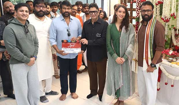 megastar : చిరంజీవి చేతుల మీదుగా ‘స్పిరిట్’ ముహూర్తం షాట్