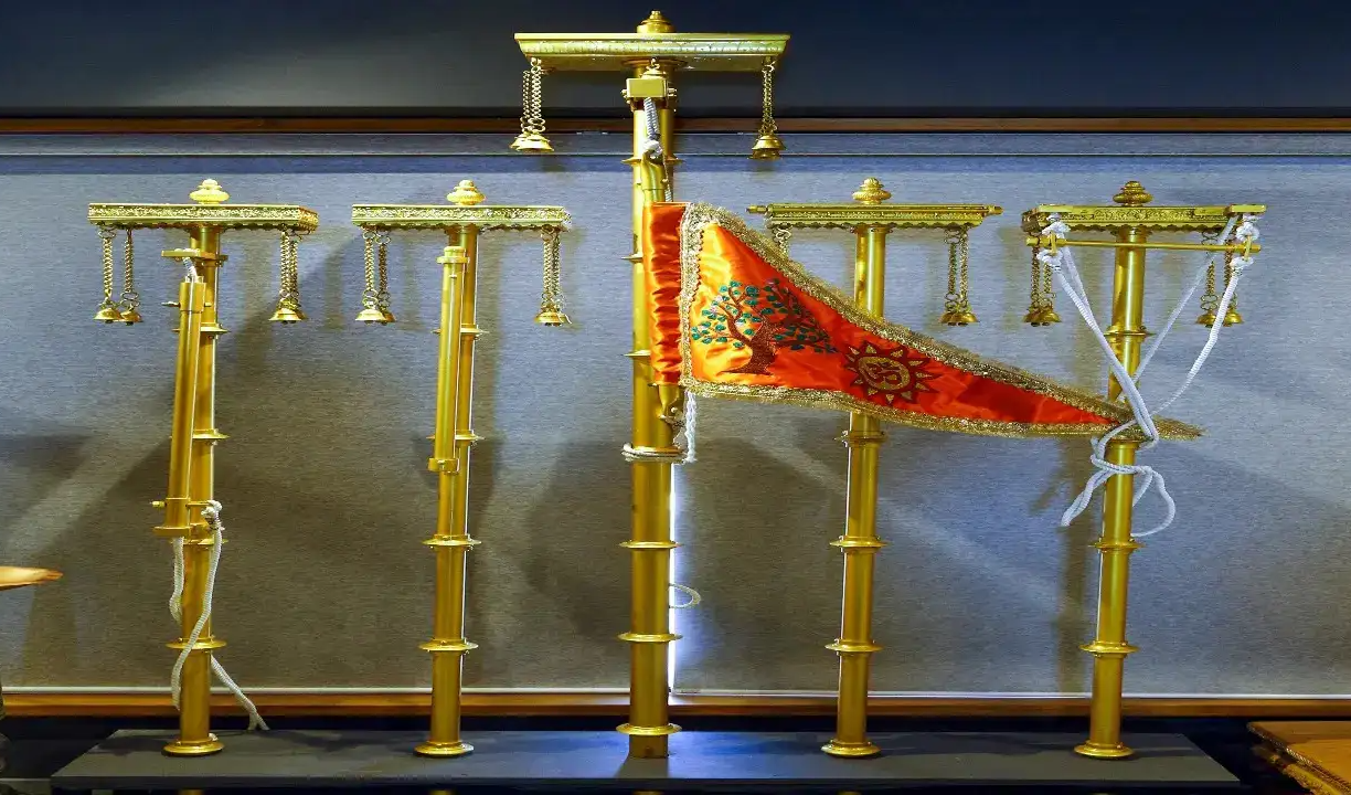 Ayodhya Temple : అయోధ్య రామ మందిరంలో కాషాయ ధ్వజారోహణకు సిద్ధం: మంగళవారం చివరి ఘట్టానికి రంగం సిద్ధం