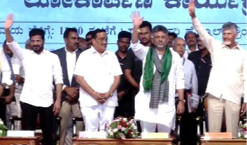 తుంగభద్ర గేట్ల ప్రారంభం.. ఒకే వేదికపై ముగ్గురు సీఎంలు