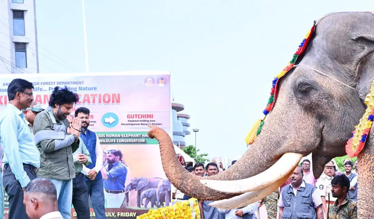 కుంకీ ఏనుగులకు పవన్ కల్యాణ్ ఘన స్వాగతం